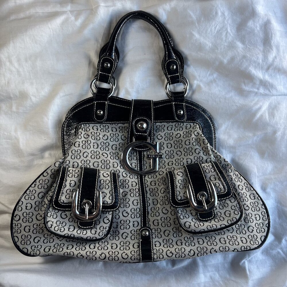 Vintage Monogram Guess Hobo Bag